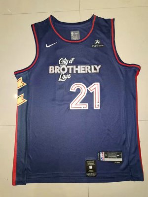 Maillot de Basket #21 Embiid Philadelphia 76ers 23-24 city Brodé